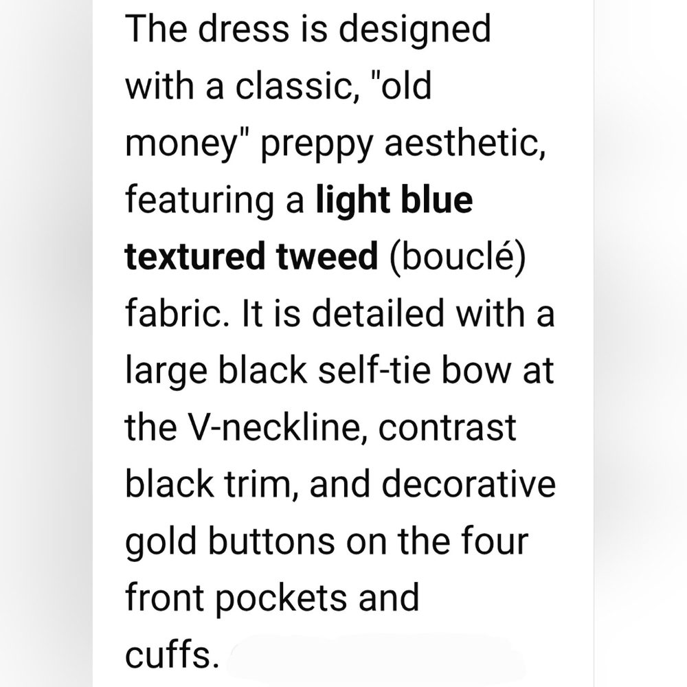 NWT Tuckernuck Pomander Place Coco Tweed Bow Mini Dress. XL - Picture 11 of 16